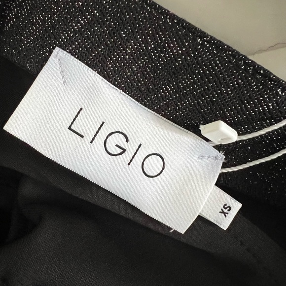 Black midi dress with silver threads from LIGIO, size XS - Picture 5 of 5